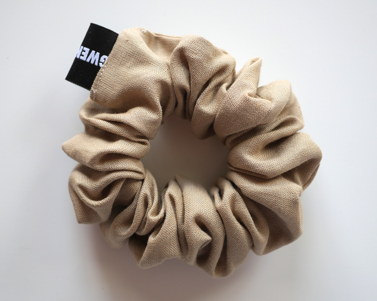 2026 GWEN&SYD Sand Yellow Linen Scrunchie